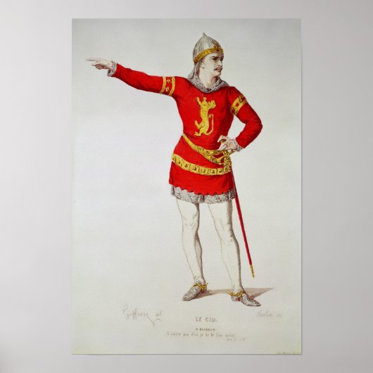 Rodrigo, van Corneille's Le Cid Poster (Voorkant)