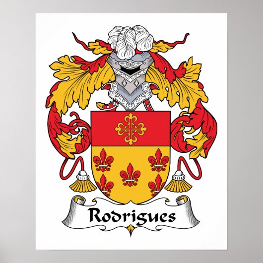 Rodrigues Family Crest Poster (Voorkant)