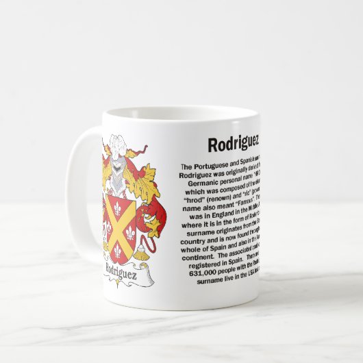 Rodriguez Family Crest Mok (Voorkant links)