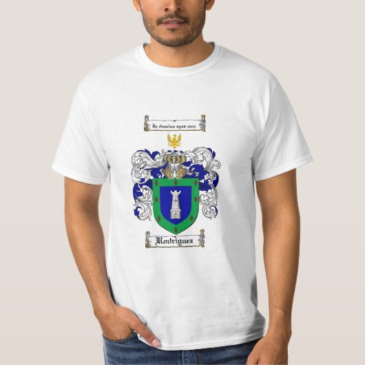 Rodriguez Family Crest - Rodriguez-wapenstilstand T-shirt (Voorkant)