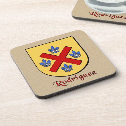 Rodriguez Family Shield Bier Onderzetter (Linkerzijde)