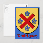Rodriguez Family Shield Briefkaart (Voorkant / Achterkant)