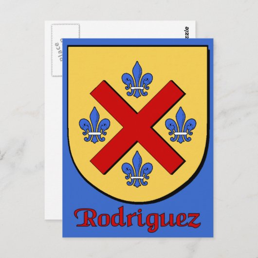 Rodriguez Family Shield Briefkaart (Voorkant / Achterkant)