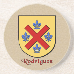 Rodriguez Heraldic Shield Zandsteen Onderzetter