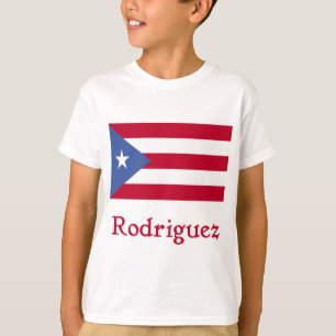 Rodriguez Puerto Ricaanse vlag T-shirt