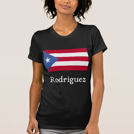 Rodriguez Puerto Ricaanse vlag T-shirt (Voorkant)