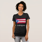 Rodriguez Puerto Ricaanse vlag T-shirt (Voorkant volledig)