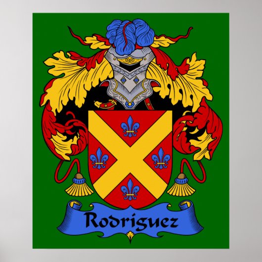 Rodriguez Wapenkarton Heraldic Print (Voorkant)