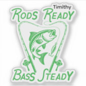 Rods Ready Bass Steady Custom SVG Graphic Sticker (Voorkant)