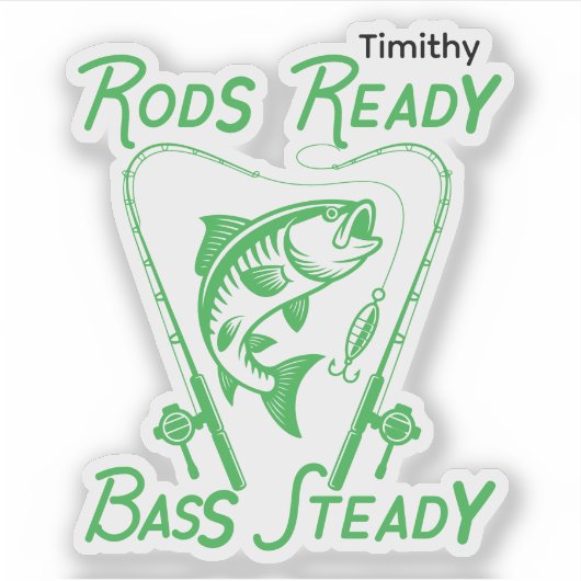 Rods Ready Bass Steady Custom SVG Graphic Sticker (Voorkant)