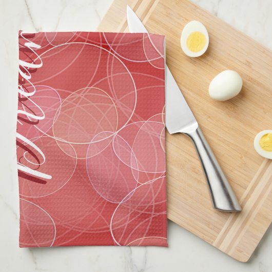 Rodverlooptextuur met schuine stijl. tekst. theedoek (Quarter Fold)