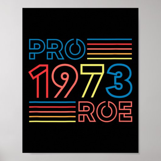 ROE 1973 Feminist Pro Choice Abortus Retro Poster (Voorkant)