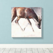 Roe Buck Winter 2000 Canvas Afdruk (Insitu (Houten vloer))