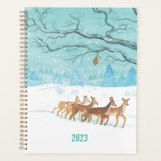 Roe Deer 2023 in winterplanner Planner (Voorkant)