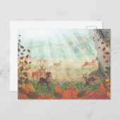 Roe Deer Capreolus capreolus in Forest Sunlight Feestdagenkaart (Voorkant / Achterkant)