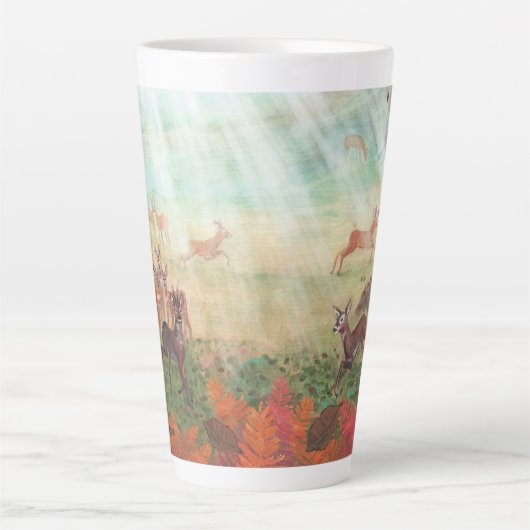 Roe Deer Capreolus capreolus in Forest Sunlight Latte Mok (Voorkant)