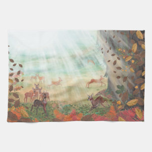 Roe Deer Capreolus capreolus in Forest Sunlight Theedoek