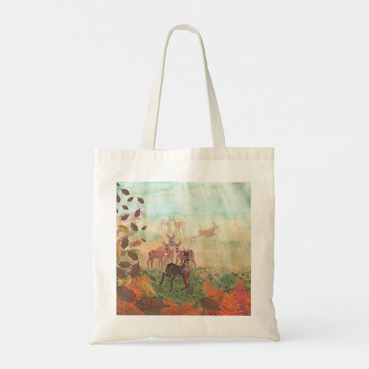 Roe Deer Capreolus capreolus in Forest Sunlight Tote Bag (Achterkant)