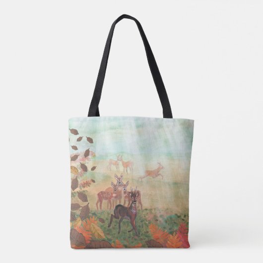 Roe Deer Capreolus capreolus in Forest Sunlight Tote Bag (Achterkant)