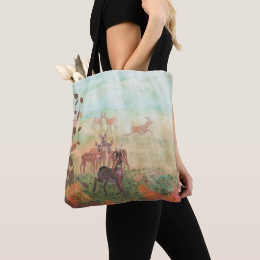 Roe Deer Capreolus capreolus in Forest Sunlight Tote Bag (Dichtbij)