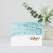 Roe Deer Group in Winter Briefkaart (Staand voorkant)