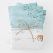 Roe Deer in de winter Inpakpapier Vel (In situ)