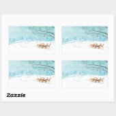 Roe Deer in de winter Rechthoekige Sticker (Vel)