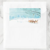 Roe Deer in de winter Rechthoekige Sticker (Tas)