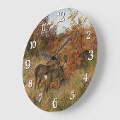 Roe Deer Met Herfstbladeren Wildlife Grote Klok (Hoek)