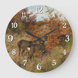 Roe Deer Met Herfstbladeren Wildlife Grote Klok