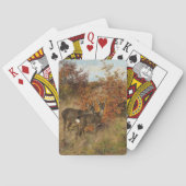 Roe Deer Met Herfstbladeren Wildlife Pokerkaarten (Achterkant)