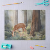 Roe Deer Redwood Forest Woodland Waterverf Tissuepapier (Craft)
