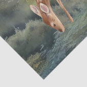 Roe Deer Redwood Forest Woodland Waterverf Tissuepapier (Detail)