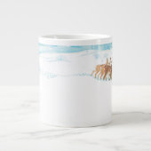 Roe Deer wintersneeuwlandschap Grote Koffiekop (Voorkant)