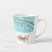 Roe Deer wintersneeuwlandschap Latte Mok (Rechts)