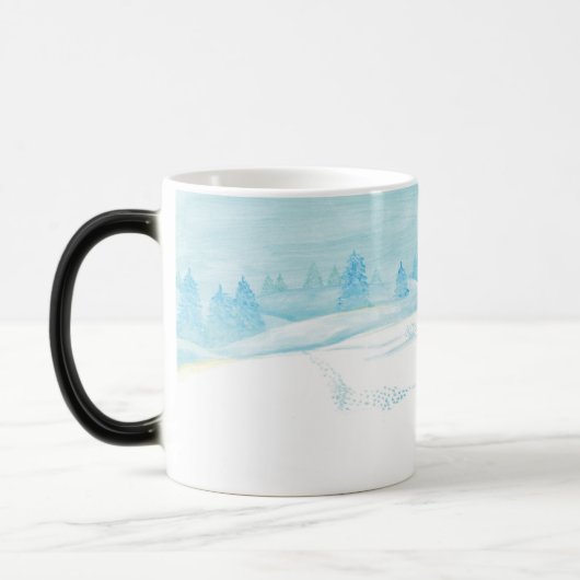 Roe Deer wintersneeuwlandschap Magische Mok (Links)