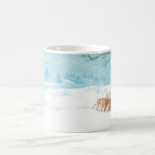 Roe Deer wintersneeuwlandschap Magische Mok (Center)