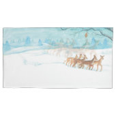 Roe Deers in de winter Kussensloop (Voorkant-Links)