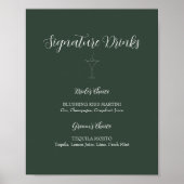 ROE Dusky Green & White Signature Drinken Sign Poster (Voorkant)