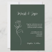 ROE Dusky Groen & Wit Eenvoudige Bruiloft Kaart (Voorkant)