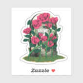 Roe Gravestone sticker met kus-snip (Vel)