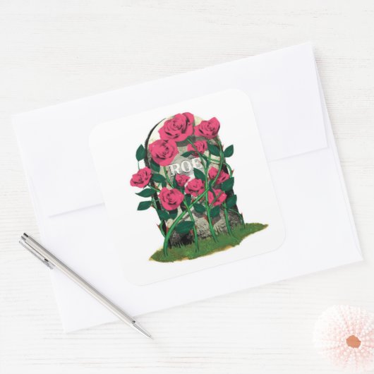 Roe Gravestone white background stickers (Envelop)