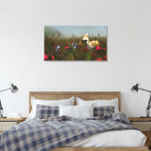 Roe in een Meadow Canvas Print (Insitu (Slaapkamer))