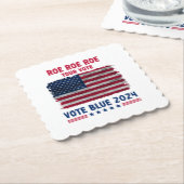 Roe Roe heeft je stem uitgebracht | Stem Blauw 202 Kartonnen Onderzetters (Gebogen)