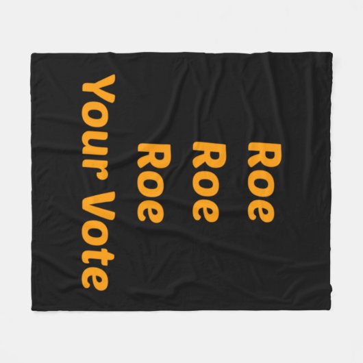 Roe Roe Roe Roe Uw Stemming Fleece Deken (Voorkant (Horizontaal))