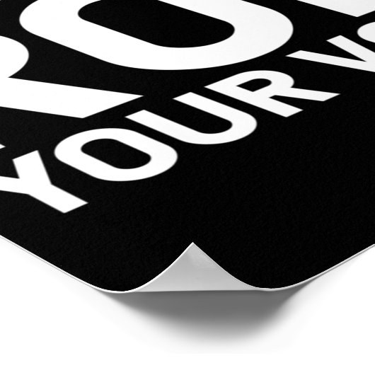 Roe Roe Roe uw stem 76 Poster (Hoek)