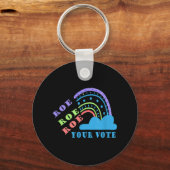 Roe roe roe uw stem vóór keuze sleutelhanger (Voorkant)