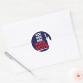 Roe, Roe, Steek je stem Ronde Sticker (Envelop)