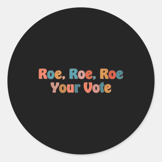 Roe roe uw stem 3 ronde sticker (Voorkant)