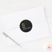 Roe roe uw stem ronde sticker (Envelop)